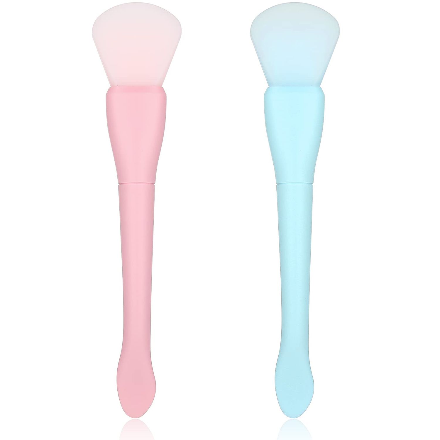Ouligay 2PCS Silicone Face Mask Brush Applicator Soft Face Mask Applicator Face Mask Spatula Facial Mask Brush Skincare Applicator for Mud, Clay