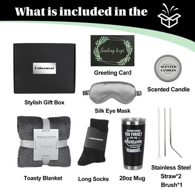 UNBOXMENT Care Package for Men Sick Friend, Get Well Soon Gifts for Men, Get Well Gifts for Men After Surgery Recover Gift Basket, Thinking of You Gift Basket for Man
