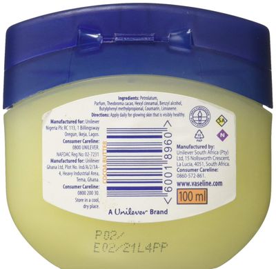 Vaseline Petroleum Jelly Blue Seal With Cocoa Butter (100ml)