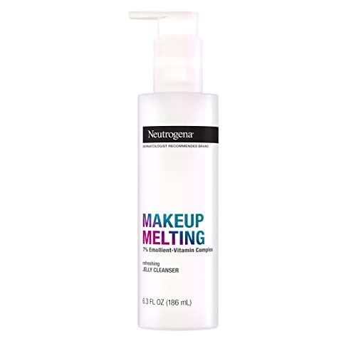 Neutrogena Makeup Melting Refreshing Jelly Cleanser, 7% Emollient-Vitamin Complex, Gentle Face &amp; Eye Makeup Remover to Melt Stubborn Makeup, Cleanse &amp; Condition Skin, Oil-Free, 6.3 fl. oz