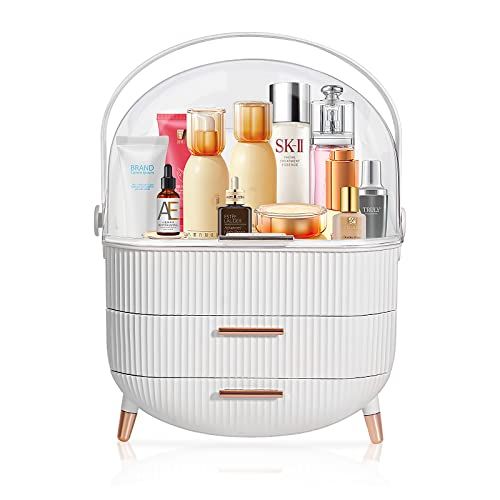 Makeup Organizer for Vanity,Cosmetics Organizer for Skin Care,Ideal Gift for girls,Portable Skincare Organizers,Bathroom Cosmetic Display Cases,Makeup Holder for Dresser and Countertop