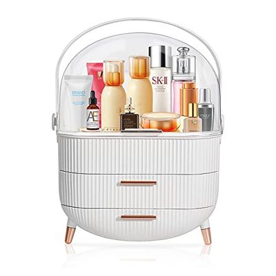 Makeup Organizer for Vanity,Cosmetics Organizer for Skin Care,Ideal Gift for girls,Portable Skincare Organizers,Bathroom Cosmetic Display Cases,Makeup Holder for Dresser and Countertop