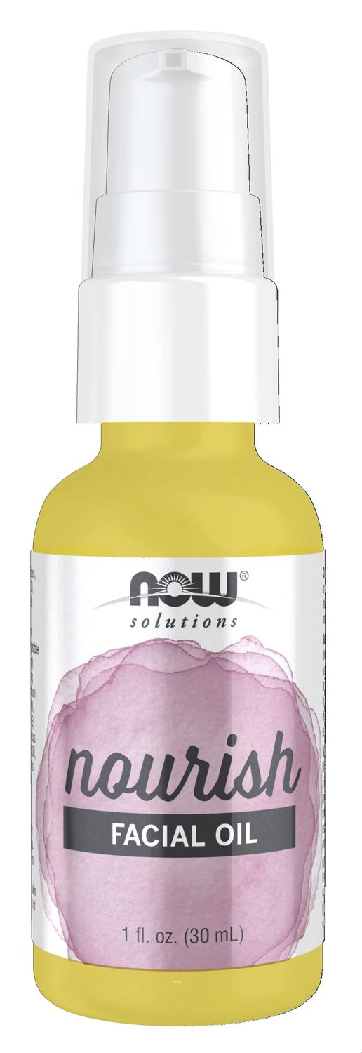 NOW Foods Solutions, Nourish Facial Oil With Antioxidants, Promotes Suppleness and Elasticity, 1-Ounce