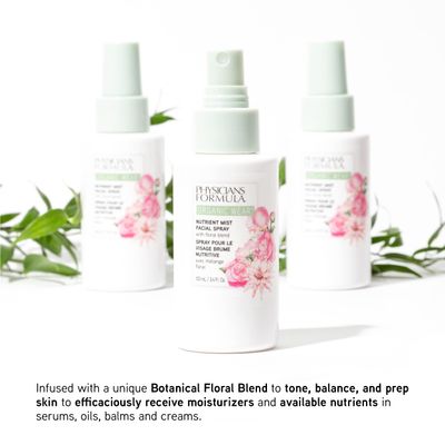 Physicians Formula Organic Wear Nutrient Mist Facial Spray, Botanical Infused, Dermatologist Approved, Vegan, Gluten Free, Tone, Balance, And Prep Skin