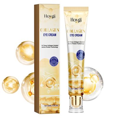 HOYGI Eye Cream, Collagen Under Eye Cream with Hyaluronic Acid for Dark Circles, Puffy Eyes &amp; Wrinkles, Anti Aging Eye Cream, 1 Fl. Oz