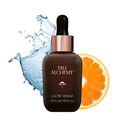Tru Alchemy Vitamin C Glow Serum | Facial Serum with Bakuchiol, Glycolic &amp; Lactic Acid | Skin Illuminating Serum | Anti-aging Vitamin C Face Serum | Hydrating Face Wrinkle Serum | 1 fl oz/30 ml