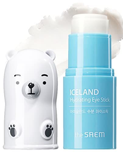 The SAEM Iceland Hydrating Eye Stick 0.24oz - Cooling Eye Balm for Dark Circles and Puffiness - Under Eye Treatment - Reduce Wrinkles and Moisturizing - Minimize Dark &amp; Puffy Eyes - Aqua Scent