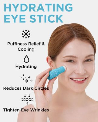 The SAEM Iceland Hydrating Eye Stick 0.24oz - Cooling Eye Balm for Dark Circles and Puffiness - Under Eye Treatment - Reduce Wrinkles and Moisturizing - Minimize Dark &amp; Puffy Eyes - Aqua Scent