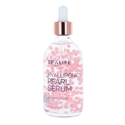 Spa Life Face Serum: Hyaluronic Acid Serum 100 ml (3.7 oz) - Smoothing &amp; Hydrating Daily - Targets Dryness, Fine Lines, &amp; Wrinkles - Helps Plump Skin, Dissolving Pearl Capsules for Instant Luminosity