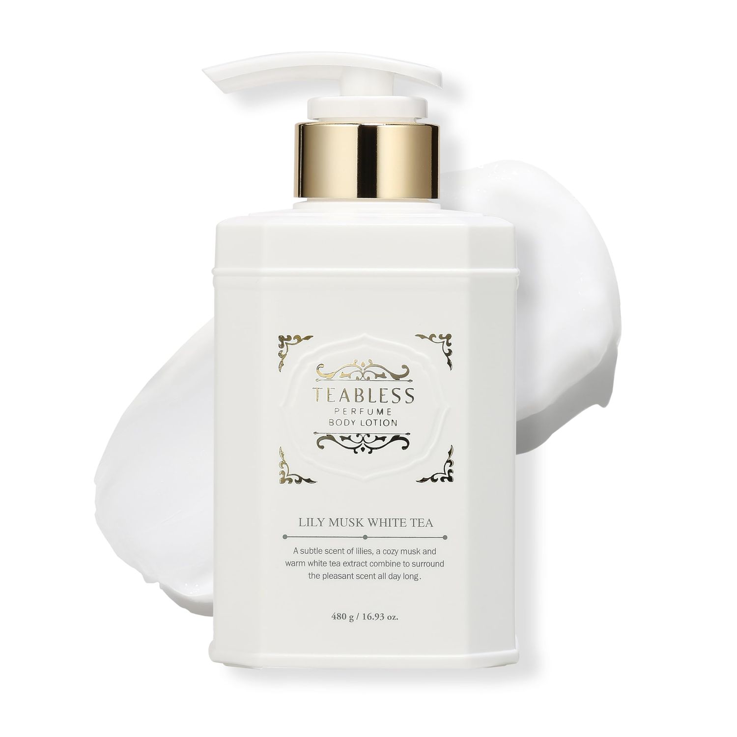 TEABLESS Lily Musk White Tea Perfumed Body Lotion, Daily Moisturizer, Body Lotion For Dry Skin &amp; Sensitive Skin, Non-Greasy, Slow Aging, Floral Musk Scent, Korean Skin Care