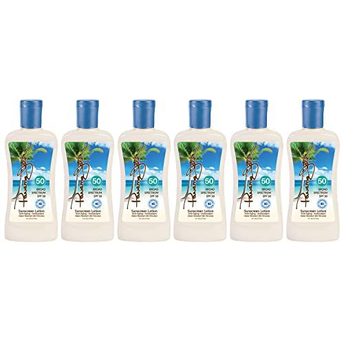 Panama Jack Sunscreen Suntan Lotion - SPF 50, Broad Spectrum UVA/UVB Protection, PABA, Paraben, Gluten &amp; Cruelty Free, 6 FL OZ (Pack of 6)