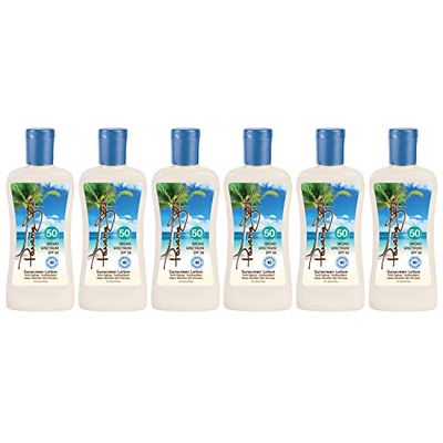 Panama Jack Sunscreen Suntan Lotion - SPF 50, Broad Spectrum UVA/UVB Protection, PABA, Paraben, Gluten &amp; Cruelty Free, 6 FL OZ (Pack of 6)