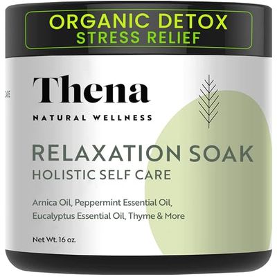 Organic Relaxation Bath Therapy Relaxing Eucalyptus Peppermint Arnica Oil, for Stress Relief Muscle Recovery Detox, Best Self Care Relaxing Gifts for Women Men