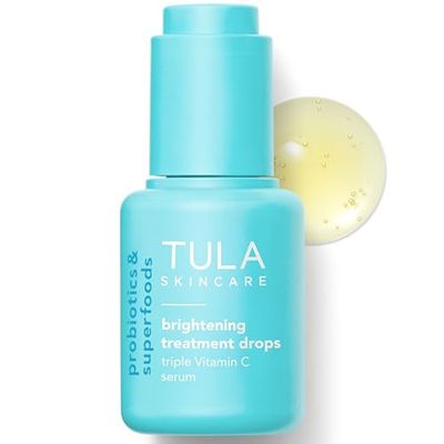 TULA Skin Care Brightening Treatment Drops - Vitamin C Serum, Brightens the Look of Dull Skin &amp; Dark Spots, 1 fl oz.