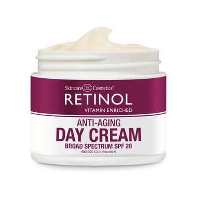 Retinol Skincare LdeL Cosmetics Day Cream Broad Spectrum SPF 20 Moisturizes &amp; Reduces Look of Fine Lines - Provides Protection From Daily Sun Exposure - 1.7 Oz.