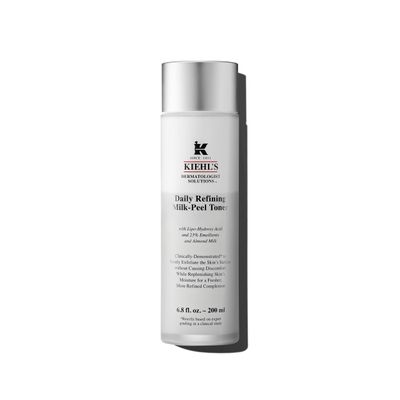 Kiehl&#39;s Daily Refining Milk-Peel Toner, Gentle Exfoliating Facial Toner, Refines Skin Texture, Brightens &amp; Softens Skin, Restores Moisture, with Lipo-Hydroxy Acid &amp; Almond Milk - 6.8 fl oz