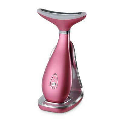 VRAIKO Lily Neck Face Massager, Face Sculpting Tool, 3-in-1 Facial Device with Thermal, Triple Action Care, for Enhanced Absorption Radiance Contouring Elasticity and Lymphatic Drainage (With Stand)