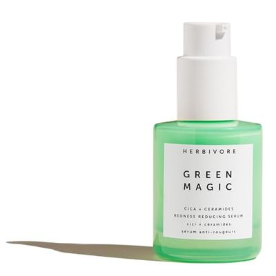 HERBIVORE Green Magic Cica + Ceramides - Fast-acting Redness-Reducing Serum for Sensitive Skin, Plant-based, Vegan, Cruelty-free, 30mL / 1 oz