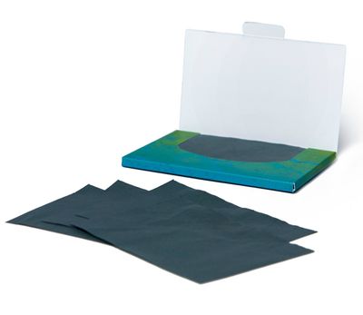 Oil Blotting Paper Sheets - Instantly Absorbs Excess Oil and Shine from Face without Smudging Makeup - Large size, 200 Tissues  (charcoal)