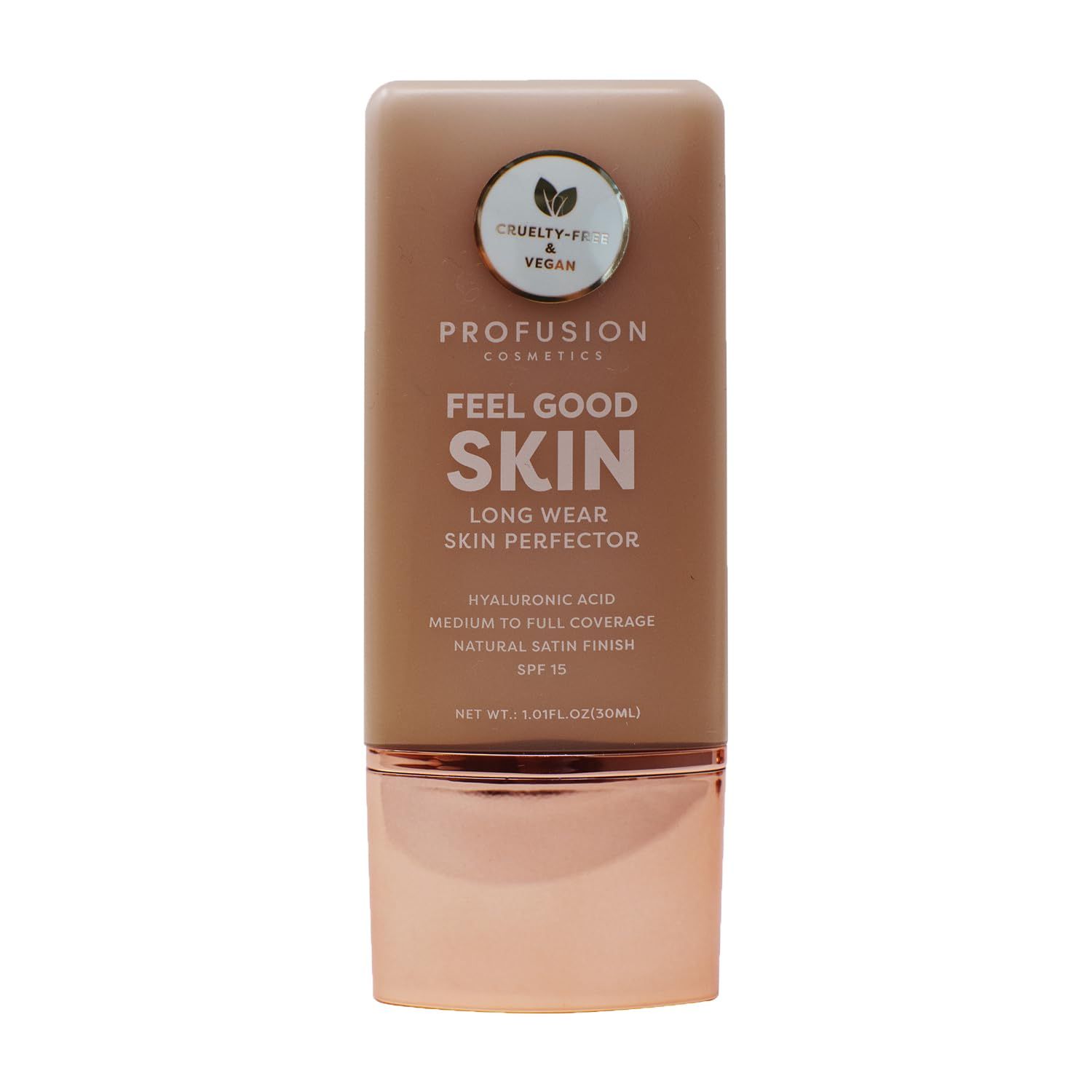 Profusion Cosmetics Lightweight Liquid Foundation for a Flawless and Elegant Radiance, Breathable Makeup for Improves Uneven Skin Tone, Cruelty-Free - Deep 1