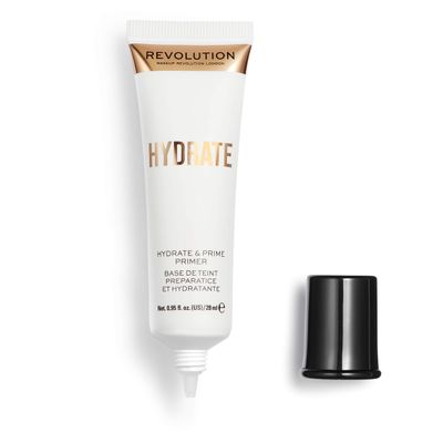 Makeup Revolution Hydrate Primer, Water-Based Primer with Vitamin E &amp; Hyaluronic Acid, Lightweight Formula, Vegan &amp; Cruelty-Free, 0.95 Fl Oz
