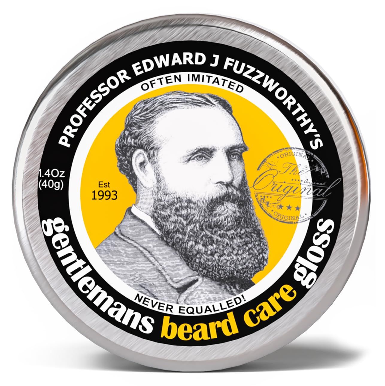 Professor Fuzzworthy&#39;s Beard Balm Gloss Leave In Conditioner All Natural Organic Beard Care with Leatherwood Honey &amp; Essential Plant Oils | Handmade in Tasmania Australia- 40g