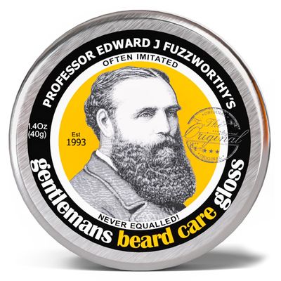 Professor Fuzzworthy&#39;s Beard Balm Gloss Leave In Conditioner All Natural Organic Beard Care with Leatherwood Honey &amp; Essential Plant Oils | Handmade in Tasmania Australia- 40g