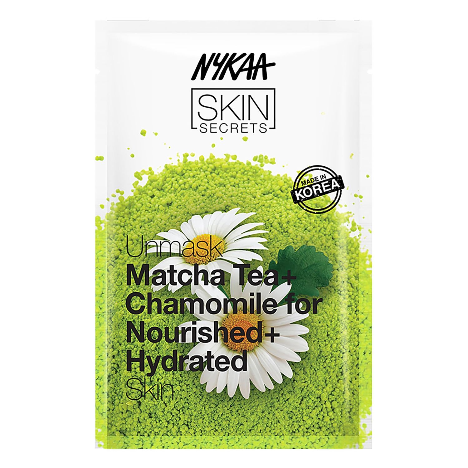 Nykaa Naturals Skin Secrets Bubble Sheet Mask, Matcha Tea and Chamomile, 0.67 oz - Hydrating, Brightening Sheet Face Mask - Improves Skin Texture