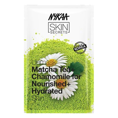 Nykaa Naturals Skin Secrets Bubble Sheet Mask, Matcha Tea and Chamomile, 0.67 oz - Hydrating, Brightening Sheet Face Mask - Improves Skin Texture