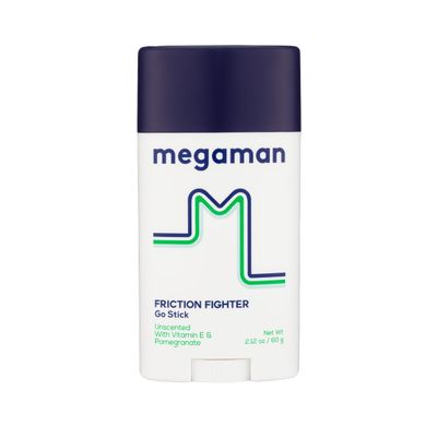 Megaman Friction Fighter Go Anti-Chafe Stick | Prevents skin chafe &amp; irritation | Thighs, arms, &amp; more | 2.12 oz