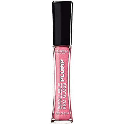 L&#39;Oreal Paris Infallible Pro Gloss Plump Lip Gloss with Hyaluronic Acid, Long Lasting Plumping Shine, Lips Look Instantly Fuller and More Plump, Gleam, 0.21 fl. oz.