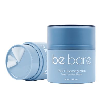 Naisture Bebare Twist Cleansing Balm with Hygienic Twist Dispenser: Cleanser for Heavy Makeup Removal &amp; Hydrating Facial Wash for All Skin Types. Korean Vegan Skincare with Natural Oils, 1.69 Fl Oz
