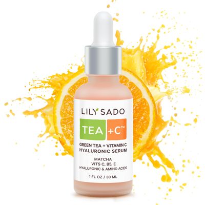 LILY SADO TEA+C Green Tea + Vitamin C Super Serum by - Natural Vegan Serum - Best Antioxidant, Anti-Wrinkle Moisturizing Formula - Softens, Hydrates, Firms &amp; Tones for Luscious, Radiant Skin