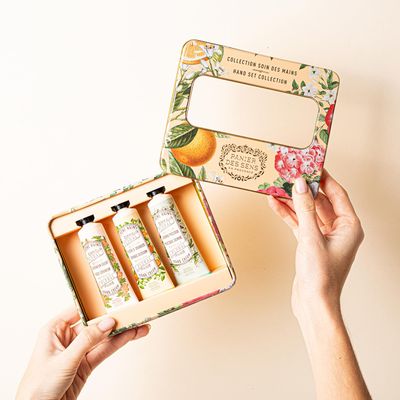 Panier des Sens - Mini Hand Cream Set - Birthday & Christmas Gifts for Women - Orange Blossom, Jasmine, Geranium Natural Hand Cream - French Gift Ideas - 96% Natural - Hand Lotion Travel Size 3x1 Floz