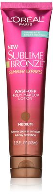L&#39;Oral Paris Sublime Bronze Summer Express Body Makeup Lotion, Medium, 3.55 fl. oz.