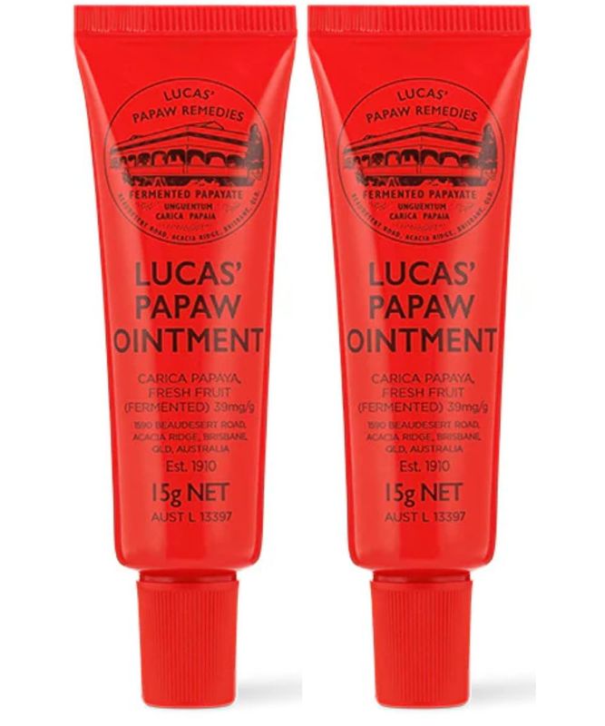 Lucas Papaw Ointment 15g Tube with lip applicator - TWIN Pack for value by Lucas Remedies