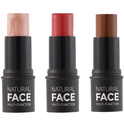 Vodisa Cream Contour Sticks 3 Pcs Highlighter Bronzer Blush Face Makeup Contouring Bronzing Pen Creme Cheek Blush &amp; Brightens Illuminator Highlight Foundation Waterproof Cosmetics Set Medium