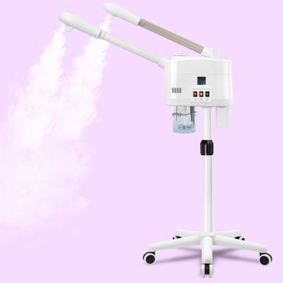Professional Facial Steamer, 2 in 1 Ozone Facial Steamer on Wheels, Cold&amp;Hot Facial Steamer with Time Setting, Stand Facial Steamer Adjustable Height for Spa, Salon and at Home use