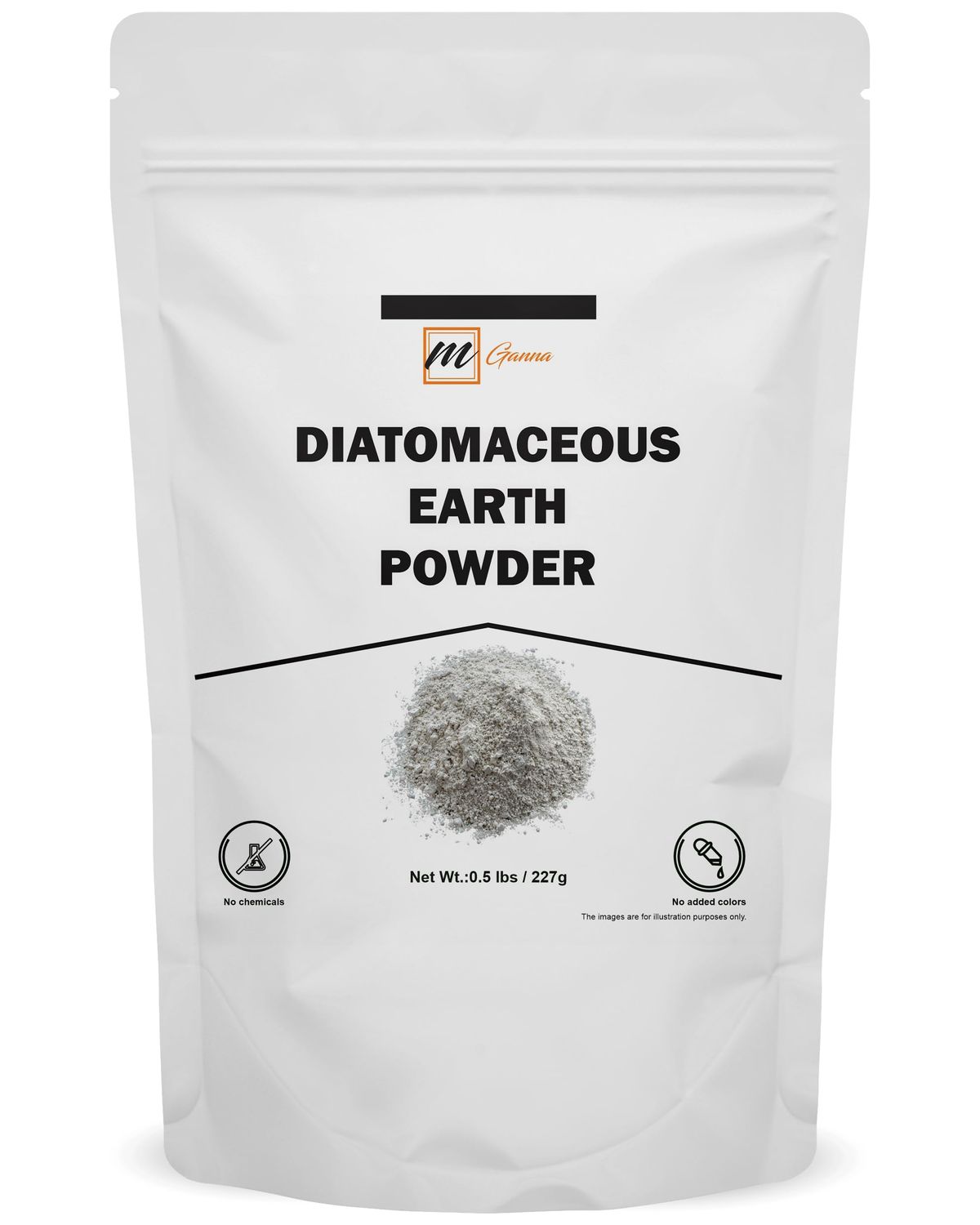 mGanna 100% Natural Diatomaceous Earth Powder for Skin Exfoliation Health &amp; Cosmetic formulations 0.5 LBS / 227 GMS