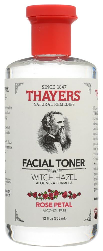 Thayers Alcohol-Free Rose Petal Soothing Witch Hazel for Face &amp; Skin with Aloe Vera UcvrXn, 3Pack (12 oz)