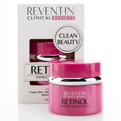 Reventin Retinol Wrinkle Rewind Face Cream Anti Aging Face Lotion Moisturizer For Wrinkles, Fine Lines, Age Spots, &amp; Dry Skin - Retinol Night Cream W/Aloe Vera, Vitamin E, &amp; Niacinamide, 1.5 Fl Oz