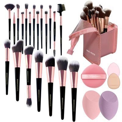 makeup brushes 23Pcs Eye And Face Professional Makeup Brush Set, eye makeup brush set,brochas para maquillaje, makeup brush cleaner, Makeup Brush Bag With Two Mixed Sponges,makeup brush and sponge set