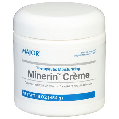 Major Therapeutic Moisturizing Minerin Crme - Body Cream Moisturizer for Dry Skin - Fragrance-Free - 16 Oz.