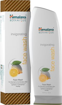 Himalaya Botanique Invigorating Face Wash for Normal to Combination Skin, Free-from Parabens, SLS and Phthalates, Hydrating Facial Cleanser with Lemon, Cinnamon and Honey, 5.07 oz (150 ml)