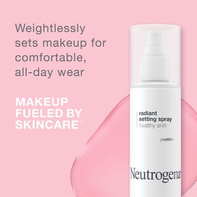 Neutrogena Radiant Makeup Setting Spray, Long-Lasting &amp; Weightless Face Setting Mist for Healthy Looking, Glowing Skin, 3.4 Fl Oz
