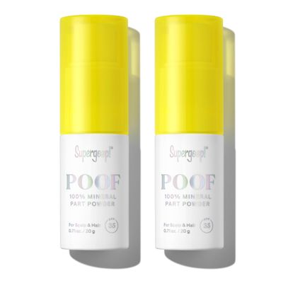 Supergoop! Poof 100% Mineral Part Powder - 0.71 oz, Pack of 2 - SPF 35 PA+++ Scalp Sunscreen with Broad Spectrum UV Protection - Cruelty-Free Formula with Vitamin C