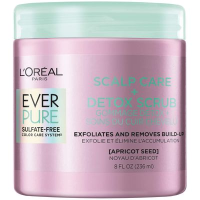L&#39;Oreal Paris EverPure Exfoliating Scalp Care + Detox Scrub with Apricot seed, 8 Ounce