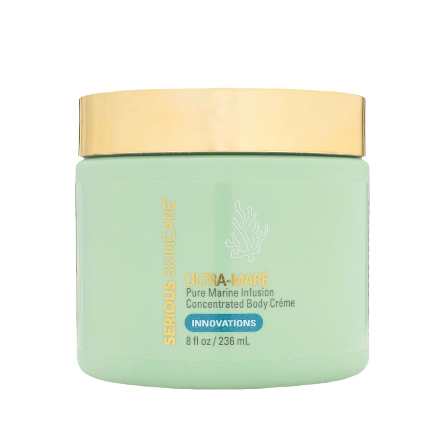 Serious Skincare Ultra-Mare Pure Marine Infusion Body Cream - Revitalize Dry Skin - Marine Peptides &amp; Minerals - Shea Butter - Algae Extracts - 8 oz.