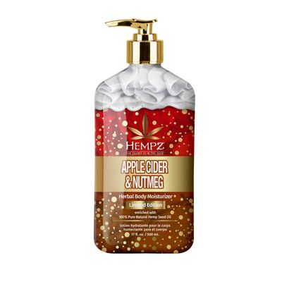 Hempz Limited Edition Apple Cider &amp; Nutmeg Herbal Body Lotion, for men or women, vegan and gluten free, 17 oz
