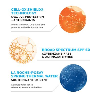 La Roche-Posay Anthelios Melt-In Milk Sunscreen SPF 60, Sunscreen For Body &amp; Face, Broad Spectrum SPF + Antioxidants, Oil Free, Lightweight &amp; Fast Absorbing, Oxybenzone Free
